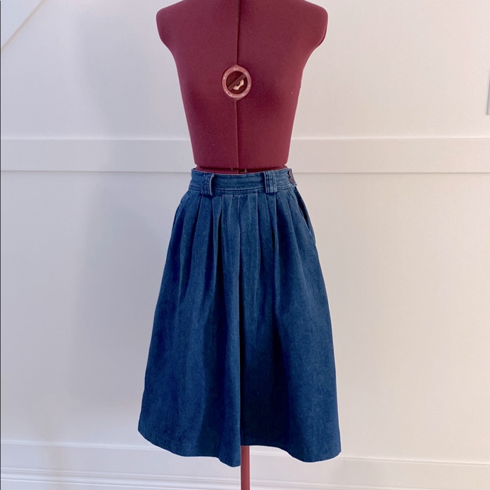 Vintage Denim Jean Skirt Size 10 Small